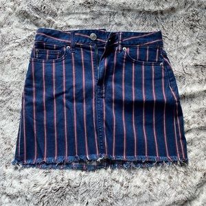 American Eagle Striped Jean Skirt